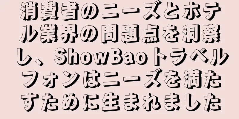 消費者のニーズとホテル業界の問題点を洞察し、ShowBaoトラベルフォンはニーズを満たすために生まれました