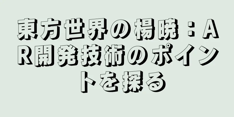 東方世界の楊暁：AR開発技術のポイントを探る