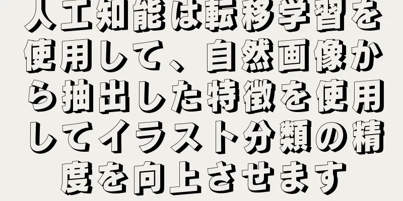 人工知能は転移学習を使用して、自然画像から抽出した特徴を使用してイラスト分類の精度を向上させます