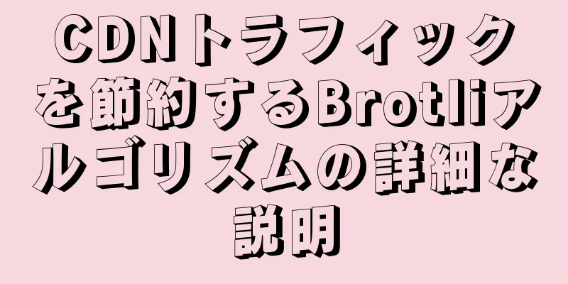 CDNトラフィックを節約するBrotliアルゴリズムの詳細な説明
