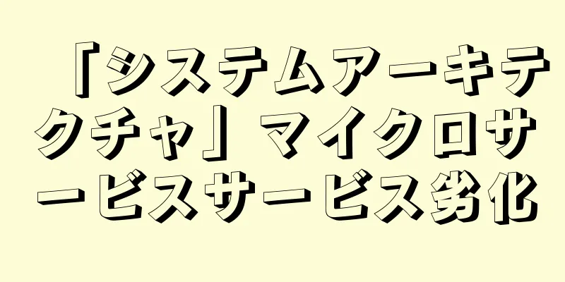 「システムアーキテクチャ」マイクロサービスサービス劣化