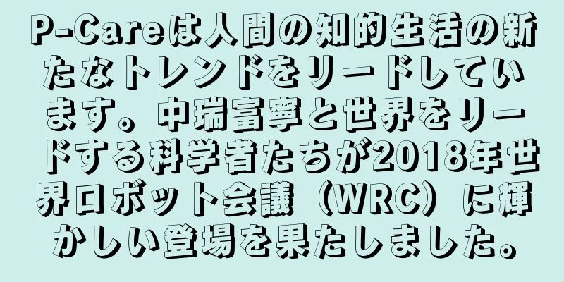 P-Careは人間の知的生活の新たなトレンドをリードしています。中瑞富寧と世界をリードする科学者たちが2018年世界ロボット会議（WRC）に輝かしい登場を果たしました。