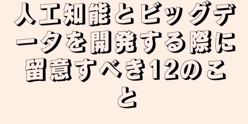 人工知能とビッグデータを開発する際に留意すべき12のこと