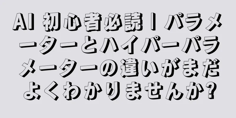 AI 初心者必読 | パラメーターとハイパーパラメーターの違いがまだよくわかりませんか?