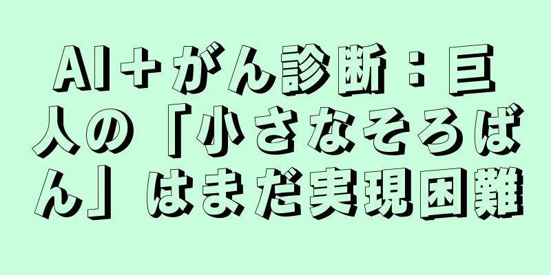 AI＋がん診断：巨人の「小さなそろばん」はまだ実現困難