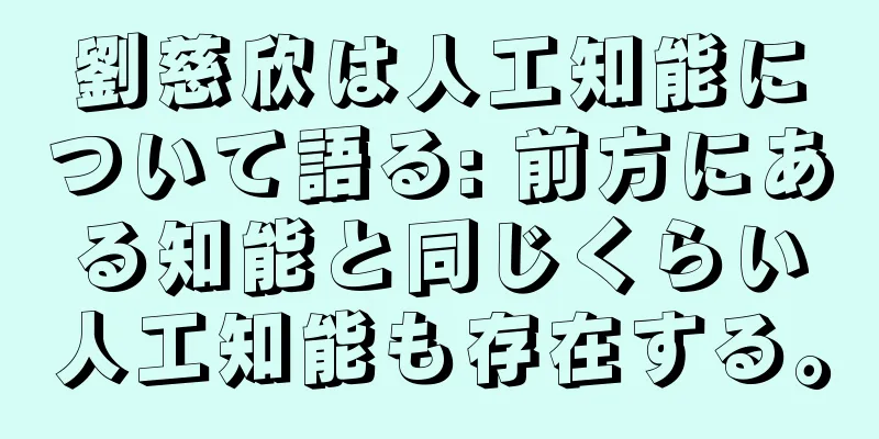 劉慈欣は人工知能について語る: 前方にある知能と同じくらい人工知能も存在する。