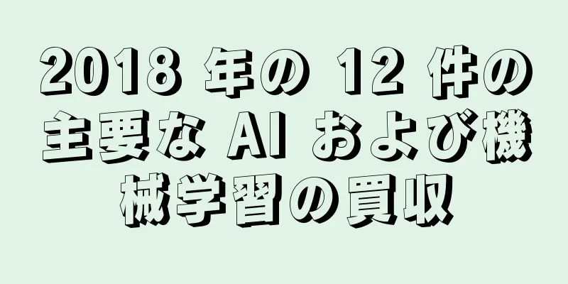 2018 年の 12 件の主要な AI および機械学習の買収