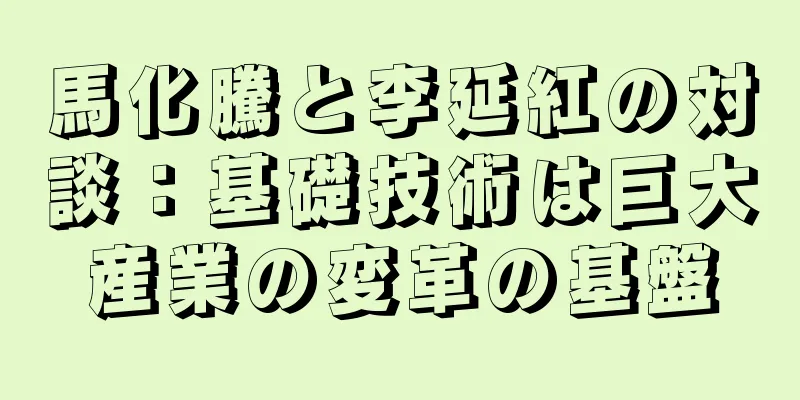 馬化騰と李延紅の対談：基礎技術は巨大産業の変革の基盤