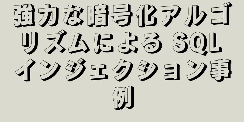強力な暗号化アルゴリズムによる SQL インジェクション事例