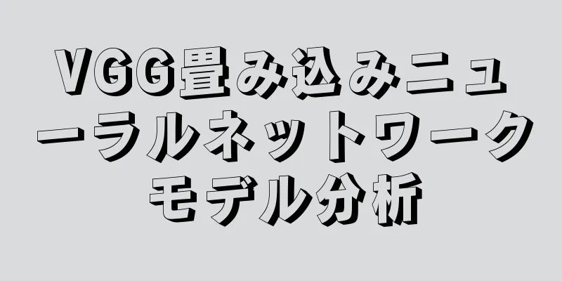 VGG畳み込みニューラルネットワークモデル分析