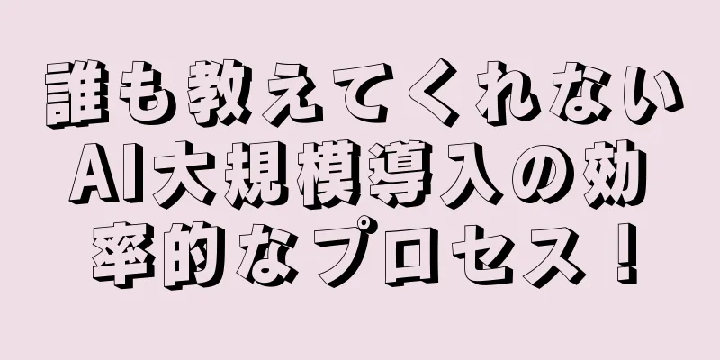 誰も教えてくれないAI大規模導入の効率的なプロセス！