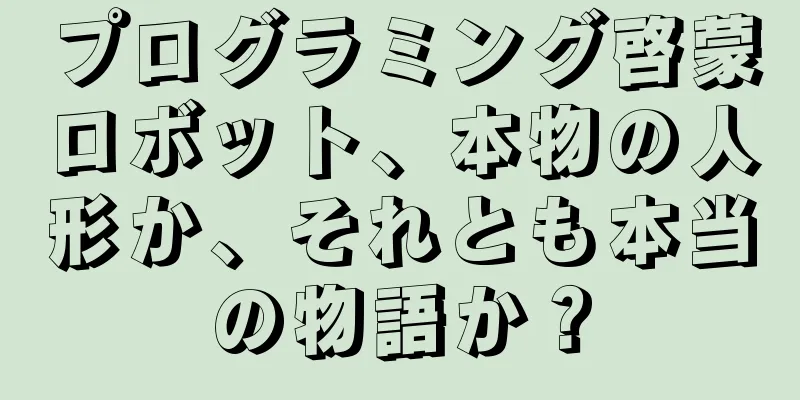 プログラミング啓蒙ロボット、本物の人形か、それとも本当の物語か？