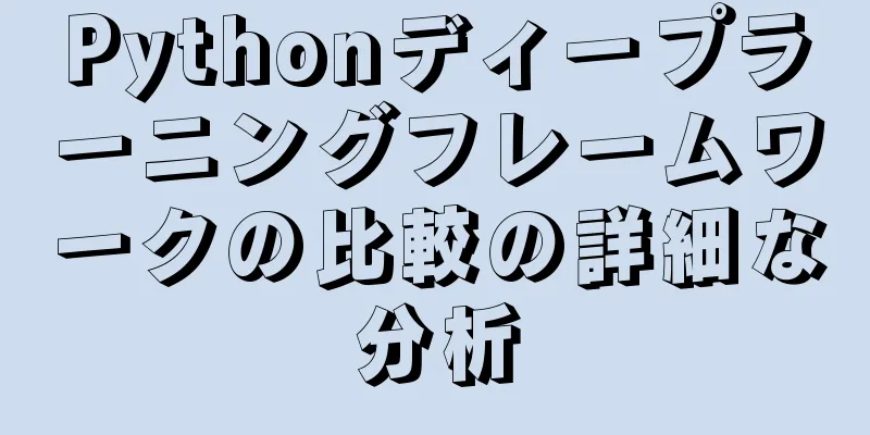 Pythonディープラーニングフレームワークの比較の詳細な分析