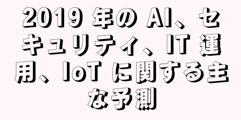 2019 年の AI、セキュリティ、IT 運用、IoT に関する主な予測