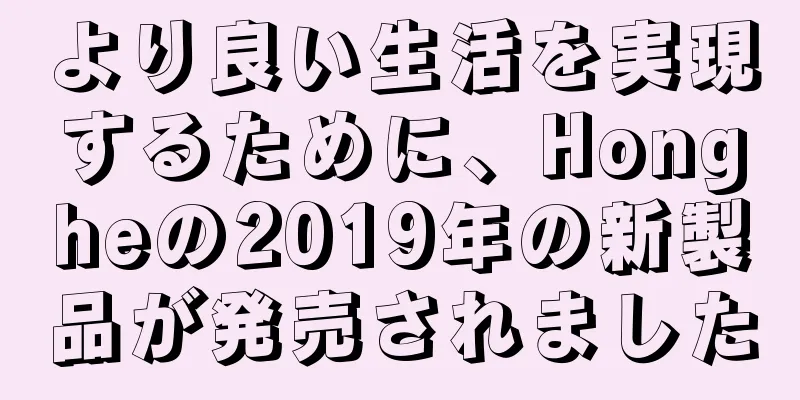 より良い生活を実現するために、Hongheの2019年の新製品が発売されました
