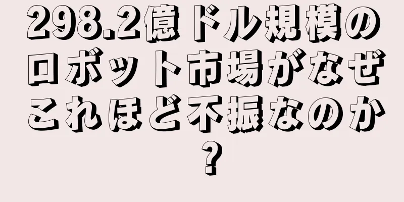 298.2億ドル規模のロボット市場がなぜこれほど不振なのか？