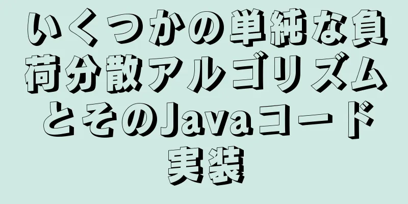 いくつかの単純な負荷分散アルゴリズムとそのJavaコード実装