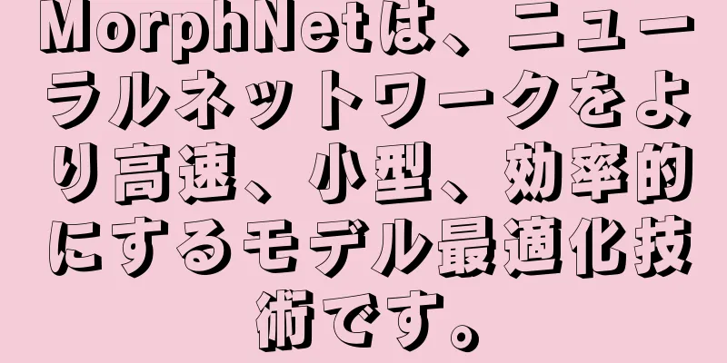 MorphNetは、ニューラルネットワークをより高速、小型、効率的にするモデル最適化技術です。