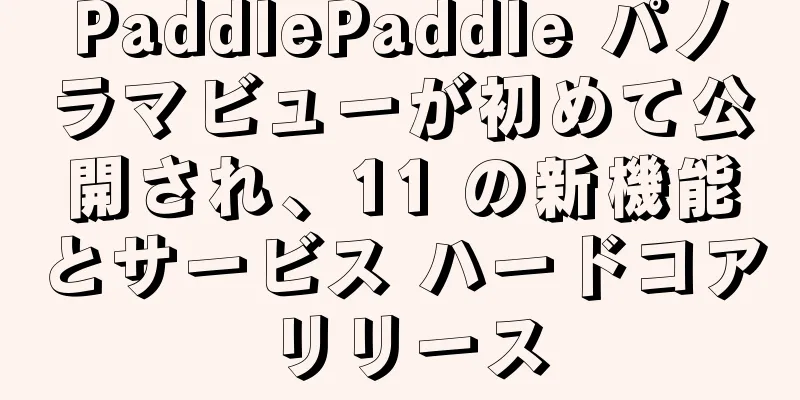 PaddlePaddle パノラマビューが初めて公開され、11 の新機能とサービス ハードコア リリース