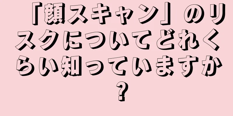 「顔スキャン」のリスクについてどれくらい知っていますか？