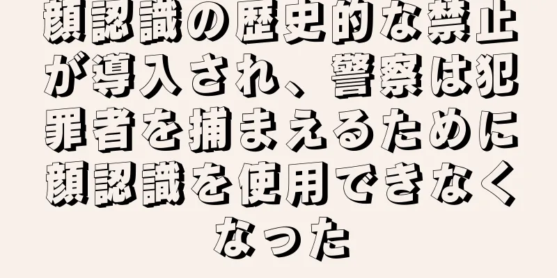 顔認識の歴史的な禁止が導入され、警察は犯罪者を捕まえるために顔認識を使用できなくなった
