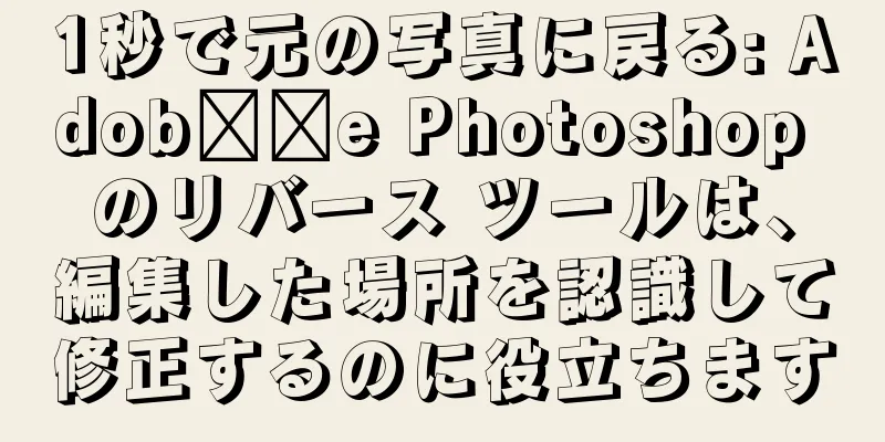 1秒で元の写真に戻る: Adob​​e Photoshop のリバース ツールは、編集した場所を認識して修正するのに役立ちます