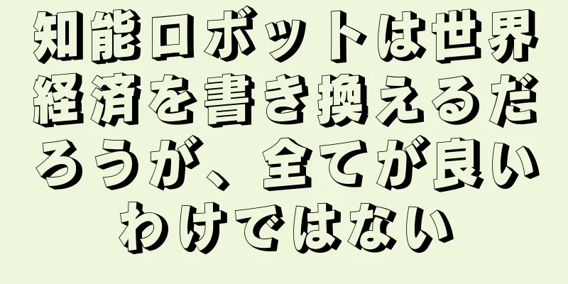 知能ロボットは世界経済を書き換えるだろうが、全てが良いわけではない