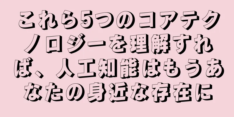 これら5つのコアテクノロジーを理解すれば、人工知能はもうあなたの身近な存在に