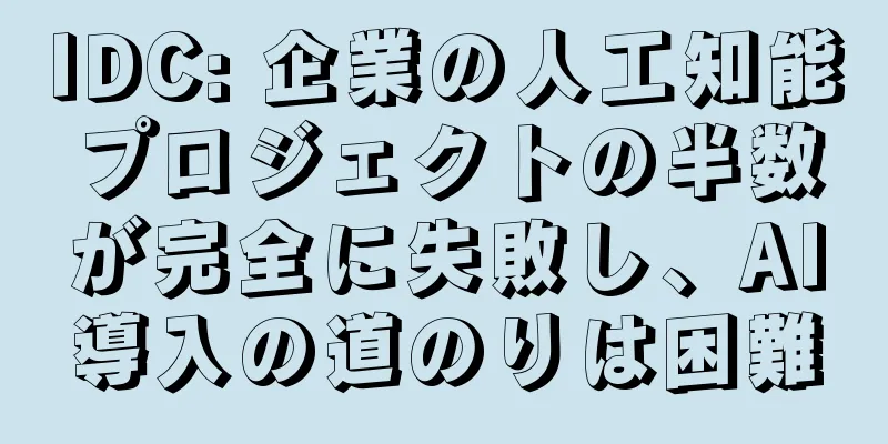 IDC: 企業の人工知能プロジェクトの半数が完全に失敗し、AI導入の道のりは困難