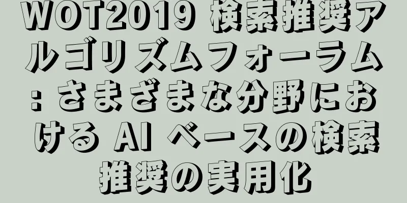 WOT2019 検索推奨アルゴリズムフォーラム: さまざまな分野における AI ベースの検索推奨の実用化