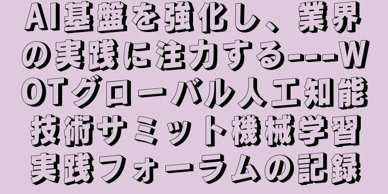 AI基盤を強化し、業界の実践に注力する---WOTグローバル人工知能技術サミット機械学習実践フォーラムの記録