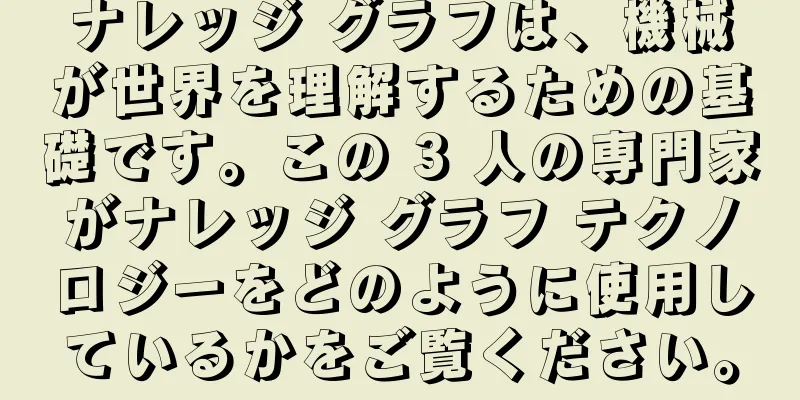 ナレッジ グラフは、機械が世界を理解するための基礎です。この 3 人の専門家がナレッジ グラフ テクノロジーをどのように使用しているかをご覧ください。