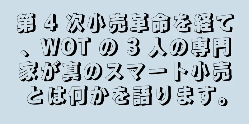 第 4 次小売革命を経て、WOT の 3 人の専門家が真のスマート小売とは何かを語ります。