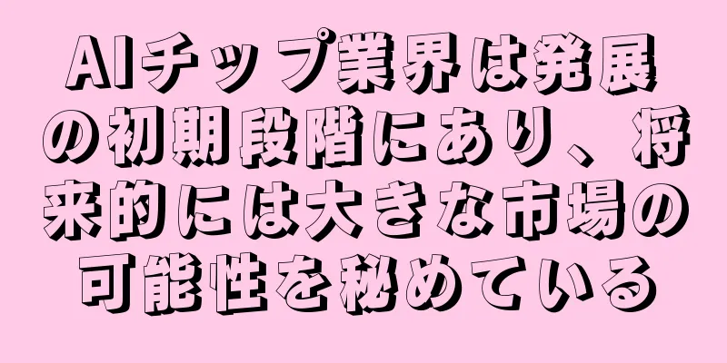 AIチップ業界は発展の初期段階にあり、将来的には大きな市場の可能性を秘めている