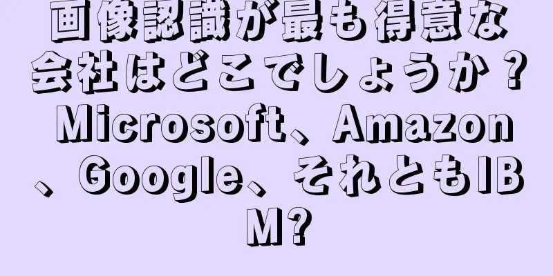 画像認識が最も得意な会社はどこでしょうか？ Microsoft、Amazon、Google、それともIBM?