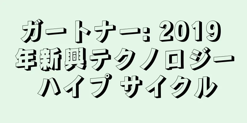 ガートナー: 2019 年新興テクノロジー ハイプ サイクル