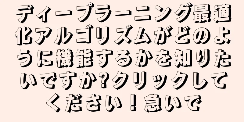 ディープラーニング最適化アルゴリズムがどのように機能するかを知りたいですか?クリックしてください！急いで