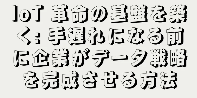 IoT 革命の基盤を築く: 手遅れになる前に企業がデータ戦略を完成させる方法
