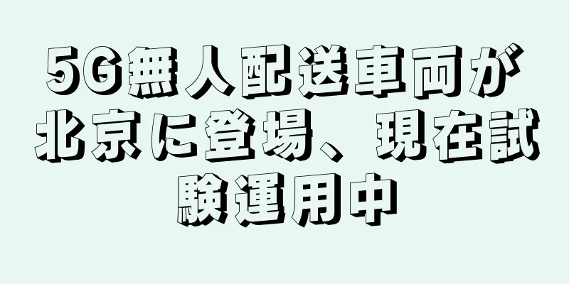 5G無人配送車両が北京に登場、現在試験運用中