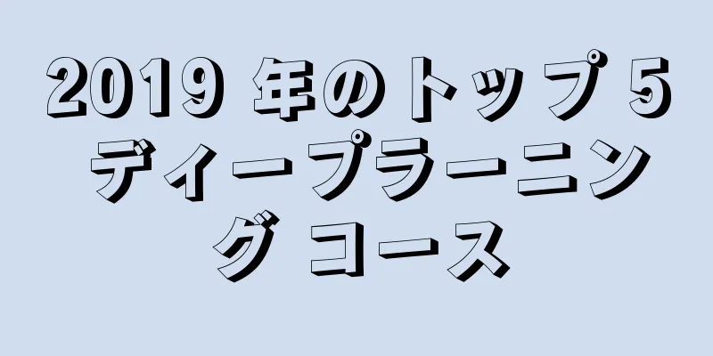 2019 年のトップ 5 ディープラーニング コース