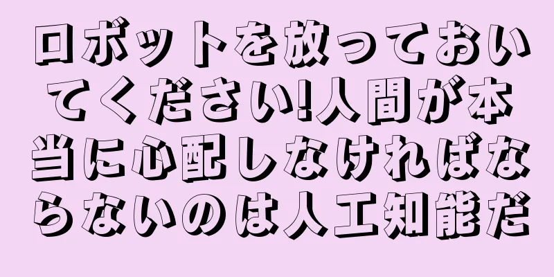 ロボットを放っておいてください!人間が本当に心配しなければならないのは人工知能だ