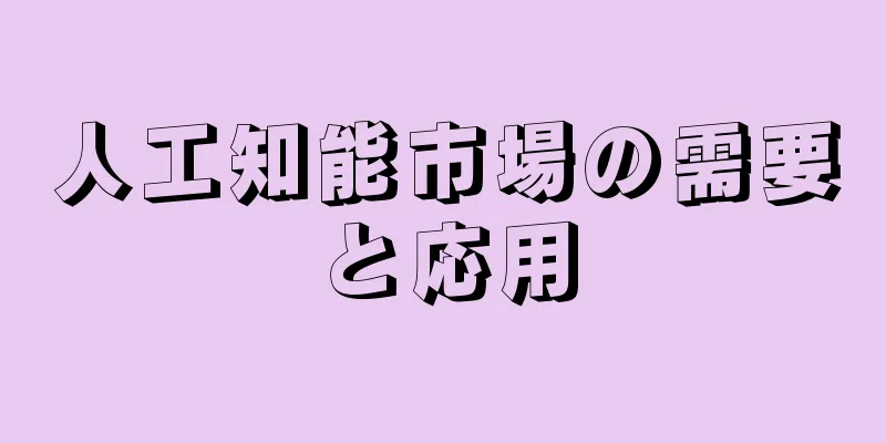 人工知能市場の需要と応用