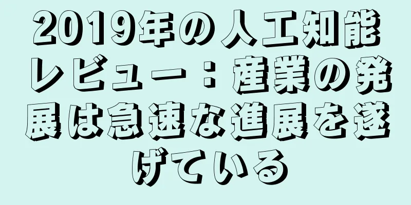 2019年の人工知能レビュー：産業の発展は急速な進展を遂げている