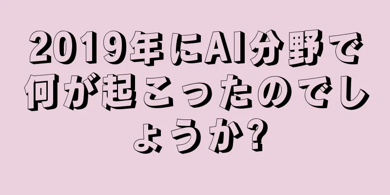 2019年にAI分野で何が起こったのでしょうか?