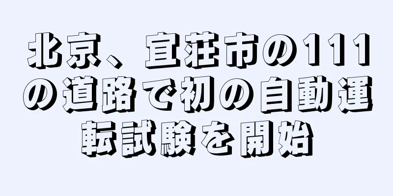 北京、宜荘市の111の道路で初の自動運転試験を開始