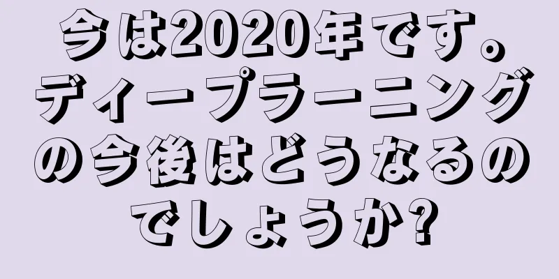 今は2020年です。ディープラーニングの今後はどうなるのでしょうか?
