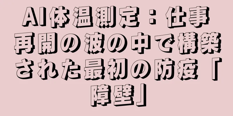 AI体温測定：仕事再開の波の中で構築された最初の防疫「障壁」
