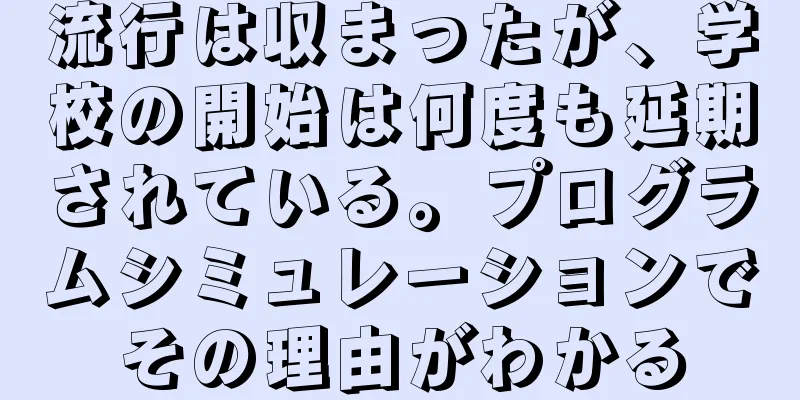 流行は収まったが、学校の開始は何度も延期されている。プログラムシミュレーションでその理由がわかる