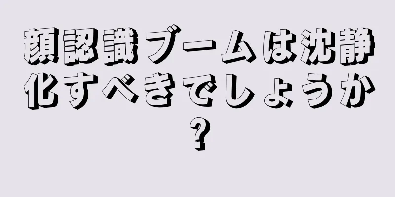 顔認識ブームは沈静化すべきでしょうか?