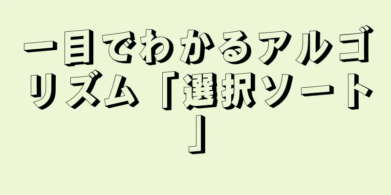一目でわかるアルゴリズム「選択ソート」